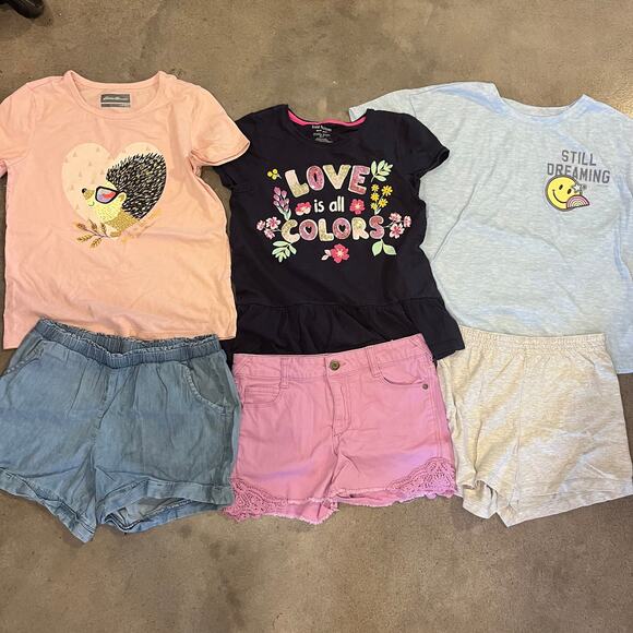Isaac Mizrahi Eddie Bauer Epic Justice girl Large 10 tshirt shorts outfit bundle